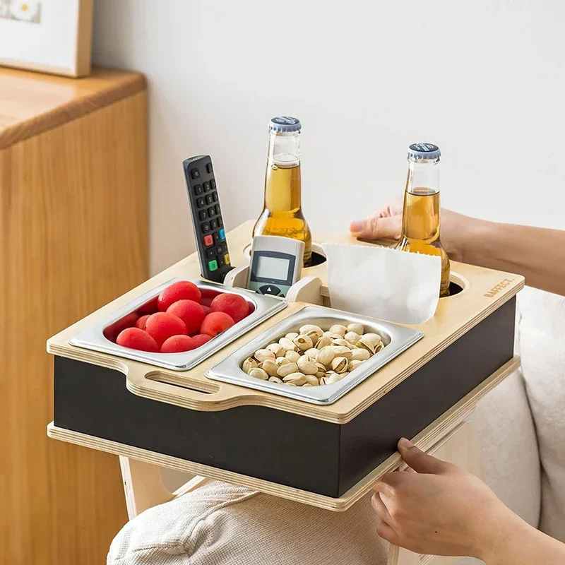 Food Drink Snacks - 직사각형 대나무 트레이 데스크탑 원격 제어