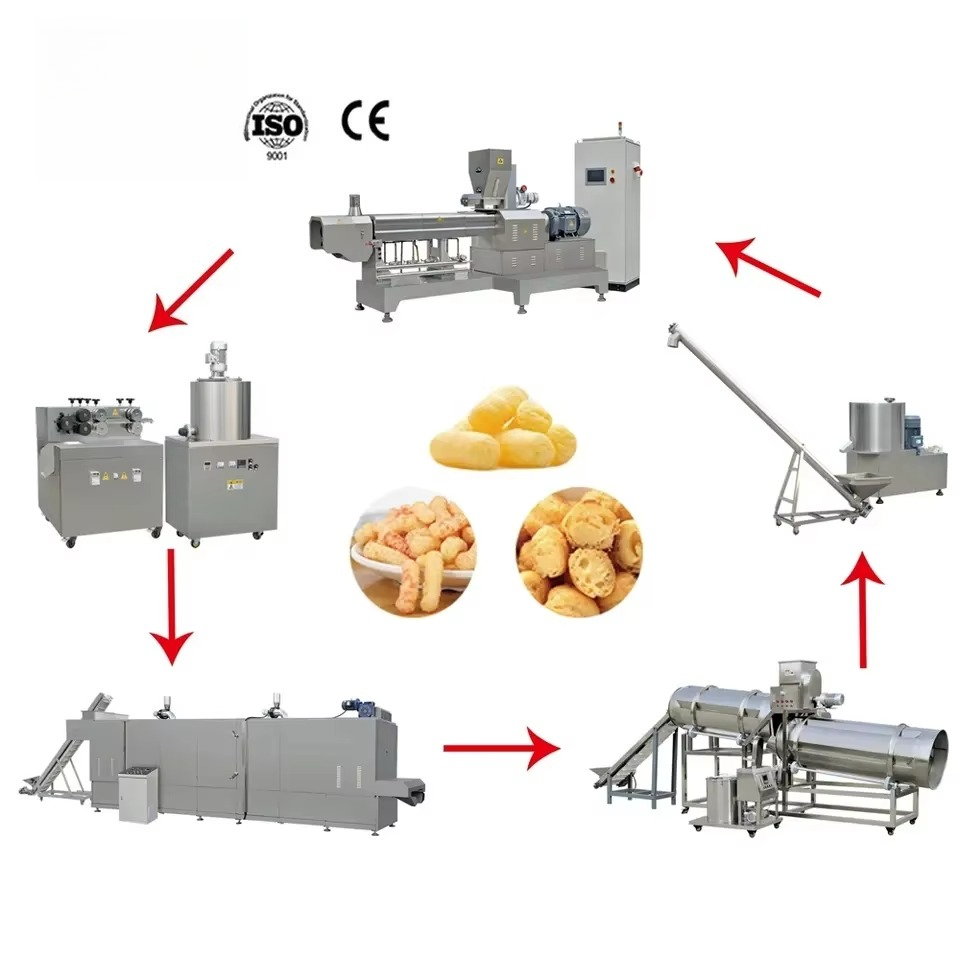 고품질 다기능 밀가루 옥수수 가루 퍼프 생산 라인 치즈 - Food Snacks Making Machine 리뷰 및 가격