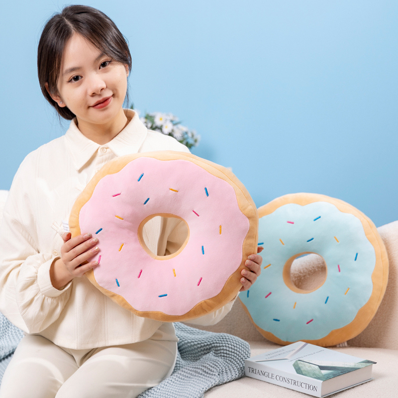 캔디 컬러 도넛 플러시 베개 바닥 의자 원형 시트 쿠션 - Soft Food Snacks Kids 리뷰 및 가격